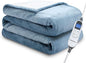 Electric Blanket Throw 50"x60" Heated Electric Blankets 10 Heating Levels 12 Time Settings 3 Hours Auto Off Fast Heating and Overheat Protection ETL Certified Machine Washable,Light Blue