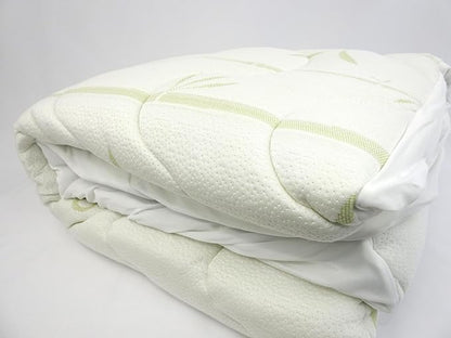 sheetsnthings Waterproof Rayon from Bamboo Jacquard Queen Mattress Pad, White