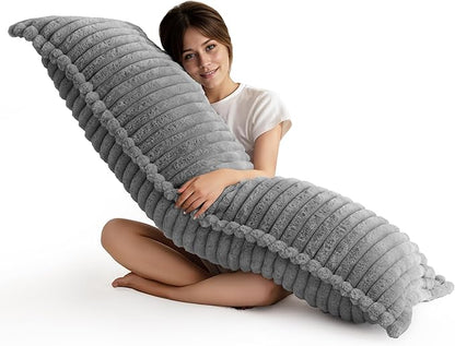 HIGOGOGO Memory Foam Body Pillow, Thickened Large Long Bed Pillow for Adults, Full Body Pillow with Removable Pillow Cover(20x54 Inch)