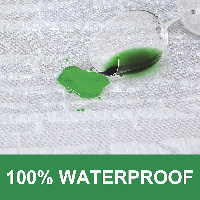 Twin Mattress Protector Waterproof, Ultra Soft Viscose 3D Air Fabric, Mattress Pad Cover Twin, Fitted Up to 18" Deep