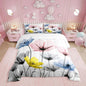 Erosebridal Cute Colorful Floral Full Comforter Set,Pink Blue Gray Flower Bedding Sets for Kids Girls Boys,Boho Flowers Wildflower Bed Set Country Room Decor with 2 Pillowcases,Breathable