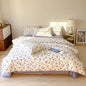 AOJIM Cherry Pattern Duvet Cover Set, 100% Cotton Cute Bedding Comforter Cover with Fruit Motifs, Aesthetic Quilt Cover Set 3pcs, 1 Queen Size Comforter Cover and 2 Matching Pillowcases, No Comforter