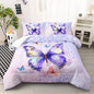 Mandala Butterfly Comforter Set Queen Size for Girls Kids Adults Mermaid Scales Pattern Bedding Set Aesthetics Butterflies Quilt Bed Set with 1 Comforter and 2 Pillowcases