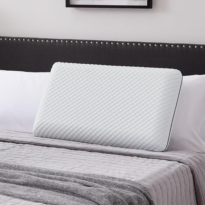 Weekender Gel Memory Foam Pillow - Queen Size - 1-Pack - Medium Plush Feel - Neck and Shoulder Support - Side, Stomach, and Back Sleepers - Home, Hotel, & Hospital Essentials - CertiPur Certified