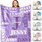 Personalized Blankets for Teen Boys Girls - Printed in USA Custom Blanket with Kid Names Reversible Plush Ultra-Soft Sherpa Fleece Monogrammed Baby Throw Blankets Customized Birthday Gifts for Adults