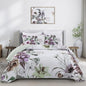 Floral Quilt Set King 3 Pieces Boho Green Quilt Coverlet Set Soft Microfiber Lightweight Green Floral Quilted Bedspread for All Season 104"x90"