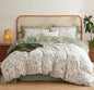 Floral Duvet Cover Full Size Sage Green Botanical Duvet Cover Set 3 Pcs for Kids Boys Girls Spring Garden Aesthetic Leaves Soft Breathable Bedding Set with 2 Pillowcases