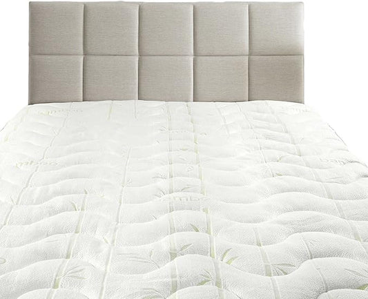sheetsnthings Waterproof Rayon from Bamboo Jacquard Full Mattress Pad, White