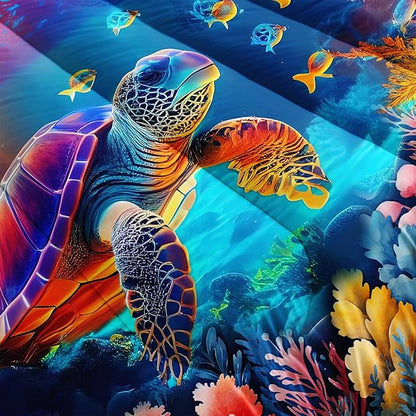 Cute Ocean Comforter Set Kids Bedding Twin Size,Color Jellyfish Conch Sea Star Print Comforter for Teens Boys Girls Room Decor,Kawaii Beach Bedding Set with 2 Pillowcases.