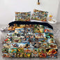 Italian Brainrot Bedding Duvet Cover Set,Funny Fusion AnimalsTwin Full Queen King Comforter Cover Bedding Set for Kids Boys Bed Decor Gifts ﻿ (Color 6,Twin (68" x 90"))