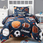 Kids Comforter Set Twin Size for Boys, Glow in The Dark Ball Games Bedding Set 1 Comforter, 1 Decor Pillow, 1 Pillow Shams