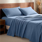 Bare Home Flannel Sheet Set 100% Cotton, Velvety Soft Heavyweight - Double Brushed Flannel - Deep Pocket, 4 pieces(King, Coronet Blue)