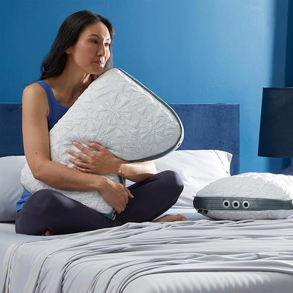 Bedgear Storm Cuddle Curve Performance Pillow - Size 3.0 - Cooling Bed Pillow for Side Sleepers - Medium Firmness- Washable and Removable Cover - 20" W x 26" L