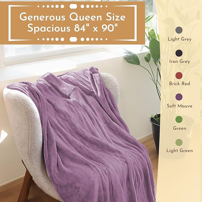 Electric Heated Blanket 84"x90" Queen Size Microplush Cover Blanket, 5 Heat Settings & 10 Hours Auto Off, Cozy & Warm for All Night, Machine Washable,Cameo Brown