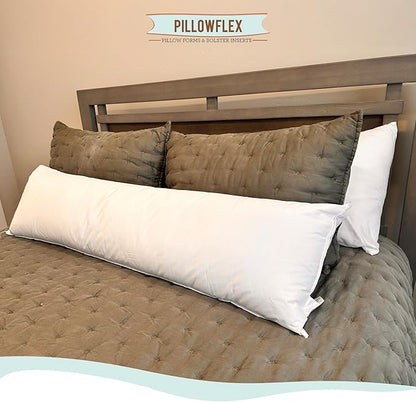 Pillowflex Synthetic Down Pillow Insert - 21x27 Down Alternative Pillow, Ultra Soft Oversized Standard Bed Sleeping Pillow, Large Rectangle Sham - 1 Decorative Pillow Form