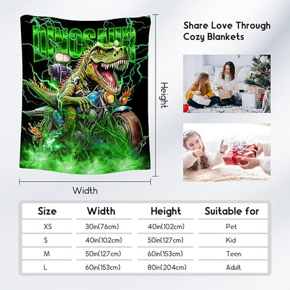 Kids Blanket Dinosaur Blankets Gifts for Boys Toddlers, 30"x40" Soft Plush Cozy Throw for Dinosaur Lovers