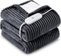 HYLEORY Heated Blanket Electric Throw, Soft Flannel Sherpa Heater 5 Heat Settings and 3 Hours Auto Shut-Off Heating Blanket ETL Certification Over-Heat Protection Machine Washable,Deep Grey