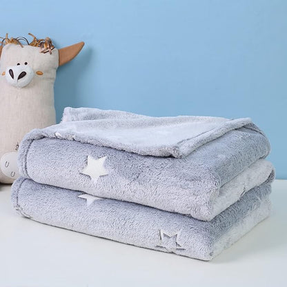 Glow in The Dark Blanket,Toddler Blankets for Boys, 60 x 50in Stars Throw Blanket Toys, Kids Blankets, for 1-10 Year Old Girl Easter Christmas Birthday Thanksgiving