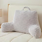NOONTIDE Reading Pillow with Top Handle,Uniquely Designed Soft Fabric, Ergonomic Back Support for Bed,Cover Washable Sit up Pillow,Watching TV/Gaming/Relaxing(White)