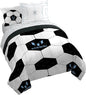 Jay Franco Kids Comforter Set Includes Sheets and Pillow Cover - Soft and Cozy Bed Set for Stylish Room Décor, White - Lionel Messi, 7 Piece Queen