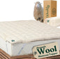 Organic Merino Wool Mattress Topper - Luxury Pillow Top Mattress Pad, Handmade, Non-Toxic, Cooling & Hypoallergenic, Natural Back Pain Relief, Sustainable Bedding (Twin XL)