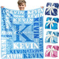 Personalized Blankets for Teen Girls Boys - Printed in USA, Custom Blanket with Kids Names, Ultra-Soft Flannel Monogrammed Baby Throws Blankets, Customized Christmas Brithday Gifts for Adults