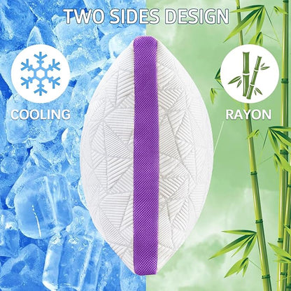 BETU Cooling Standard Pillow, Shredded Memory Foam Cool Pillow for Hot Sleepers, Adjustable Gel Firm Soft Support Bed Pillows Perfect for Neck Pain and Side Sleeping with Pillows Case Cover, Purple