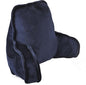 Home Soft Things Super Soft Bedrest Reading Pillow, Lounger Backrest Pillow for Sitting in Bed with Arms Pockets, 20" x 18" x 17", Navy