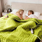 Heated Blanket Queen Size, 84"x90" Electric Heating Waffle, Machine Washable Blanket, 12 Heat Levels & 12 Hours Auto Off, Soft Warm Flannel Blanket, Overheat Protection with ETL & FCC (Tender Green)