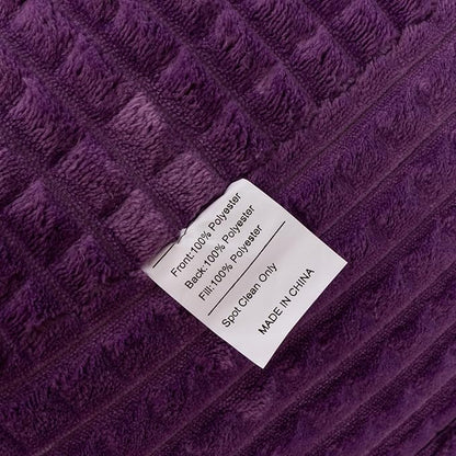 A Nice Night Reading Pillow Bed Wedge Large Adult Children Backrest with Arms Back Support for Sitting Up in Bed/Couch for Lounging Bedrest,Waffle Stereoscopic Design,Purple