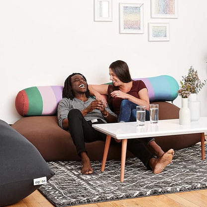 Yogibo Roll Long Full Body Pillow for Women and Men, Adults, for Back, Lumbar, Body Support, Side Sleeper, Maternity, Nursing, Pregnancy for Sleeping, Micro-Bead Filling, Rainbow Pastel