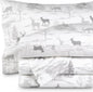 Bare Home Flannel Sheet Set Prints, 100% Cotton, Velvety Soft Heavyweight - Double Brushed Flannel for Extra Softness & Comfort - Deep Pocket - Bed Sheets (Twin XL, Elk)