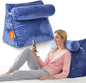 Cheer Collection Reading Wedge Pillow – TV Pillow with Adjustable Bolster Pillow, Memory Foam Back Support for Couch & Bed, Pillow Chair for Bed, Reading Pillows for Adults & Kids, XL, Navy Blue