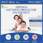 Split King Mattress Encasement 39" x 80" (2PCs) - Waterproof Zippered Protector Hypoallergenic Premium Quality Bed Cover