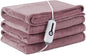 Electric Heated Blanket Twin Size 62×84, Breathable & Luxurious Flannel,Soft Warm Gift with Over-Heat Protection,4 Heating Levels & 10 H Auto Shut Off, Machine Washable, Purple