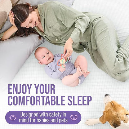 Luxury Grounding Sheets King 22% Silver Fiber, 74% Cotton, 4% Silk, SGS Quality Certified Grounded Well Bed Sheet - Conductive Earth Fitted Sheet for Better Sleep, White