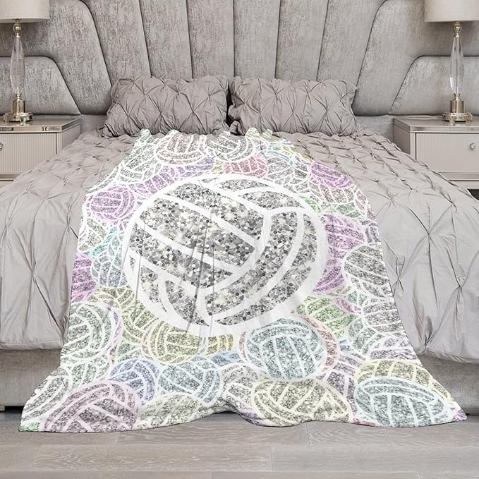 Volleyball Gifts, Volleyball Blanket for Teen Girls, Team Gift for Sport Lovers, Soft Plush Girls Throw Blankets Party Decorations for Couch Sofa, 40"x50"