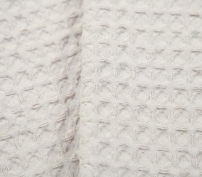 HILLFAIR 100% Combed Cotton Blanket– King Size Bed Blankets– Warm Soft All Season Breathable Lightweight Summer Blankets– Waffle Weave Home Decor Bed Blanket- Ivory King Bed Cotton Blankets/Bedcovers