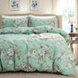 Floral Duvet Cover King Size Soft 100% Nature Cotton Vintage Style Green Bedding Set with Zipper Closure 3 Pcs Cottagecore Botanical Duvet Covers, Ultra Soft, Breathable