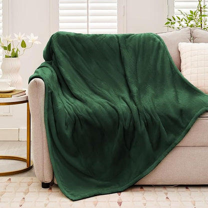 Heated Throw Blanket 50"×60" - Premium Cosy Soft Electric Blanket with 6 Heating Levels,Fast Heating Flannel Sherpa Blanket for Bed & Couch - Auto Shut Off/Machine Washable (Green)