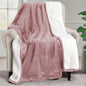 Utopia Bedding Sherpa Blanket Throw Size (Rose Pink, 50x60 Inches) - Soft Lightweight Plush Fleece Reversible Blanket for Bed, Sofa, Couch, Camping and Travel