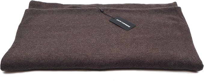 State Cashmere Reversible Throw Blanket - Ultra Soft Accent Blanket for Couch, Sofa & Bed Made with 100% Inner Mongolian Cashmere - Crafted Home Accessories - (Black Coffee/Winter Twig, 60"x50")