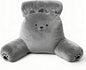 Reading Pillow Plus, Crystal Velvet Back Pillow Bed Sitting Up for Adult & Children, Back Rest Pillow Support for Reading & Rest Bed, Add Height and Removable Pillows Design, for Xmas Gift, Grey