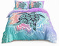 HOSIMA Sea Turtle Bedding,Coastal Beach Themed Bedding Queen Size for Kids Teen Girls Boys Room Decor, Mandala Turtle Comforter Cover with 2 Pillowcases.