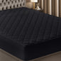 Utopia Bedding Quilted Fitted Mattress Pad, Queen Size, Elastic Fitted Mattress Topper Protector and Cover with Deep Pocket Stretches up to 16 Inches, Machine Washable (Black)