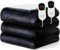 Homemate Electric Heated Blanket Queen Size - 84"x90" Heating Blanket Queen Size Dual Control 1/2/4/6/8 Hours Auto-Off 10 Heat Level Over-Heat Protection Flannel Sherpa ETL Certification