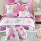 Cozy Line Home Fashions 7 Piece Twin Size 100% Cotton Pink Girl Reversible Bedding Quilt Set, Bedspread Coverlet for All Seasons (Ballerina Dance Princess, Twin - 7 Piece)