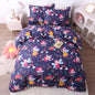 JSD Fairy Floral Kids Duvet Cover Set Twin Size, 2 Piece Girls Printed Microfiber Comforter Cover with Pillow Sham Zipper Closure, Comforter Not Included