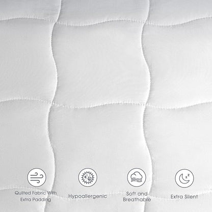 Queen Size Electric Heated Mattress Pad - Multi Zone Bed Warmer with Memory & Preheat Functions, 10 Heat Settings Dual Control for 1-12 Hours Auto Off, Lighted Button