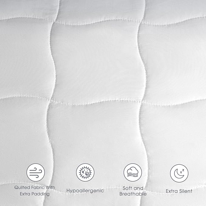 King Size Electric Heated Mattress Pad - Multi Zone Bed Warmer with Memory & Preheat Functions, 10 Heat Settings Dual Control for 1-12 Hours Auto Off, Lighted Button